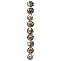 12 Pack:  Silver Plated Flower Scroll Lentil Beads, 14mm by Bead Landing™