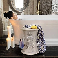 Design Toscano 18.5" Flora Goddess of Spring Neoclassical French Spa Stool