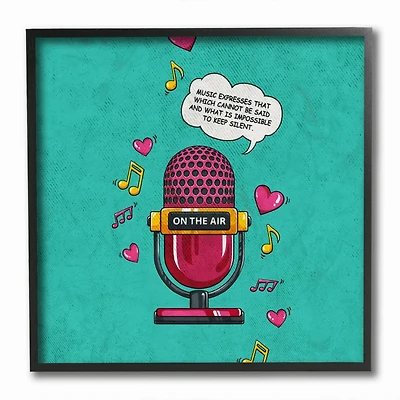 Stupell Industries 12" x 12" Music Expresses Black Framed Wall Art