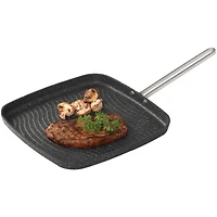 THE ROCK by Starfrit 10" Grill Pan With Stainless Steel Wire Handle