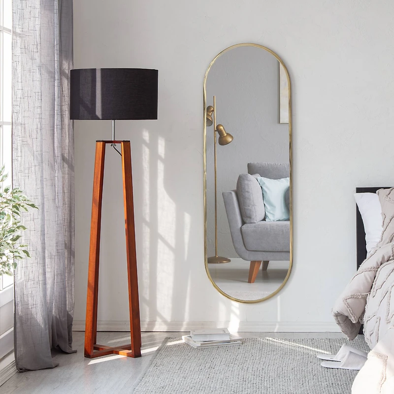 Habitat Penelope 60" Golden Oval Linear Wall Mirror