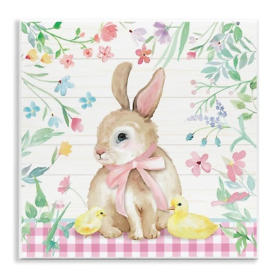 Stupell Industries Easter Bunny & Chicks Wall Plaque Art