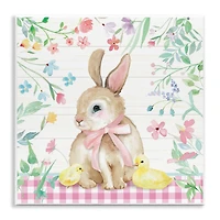 Stupell Industries Easter Bunny & Chicks Wall Plaque Art