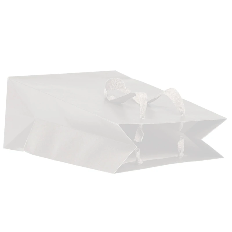 JAM Paper Medium White Matte Heavy Duty Kraft Gift Bags, 10ct.