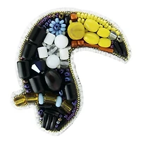 Crystal Art Beadwork Kit For Creating Broоch Toucan