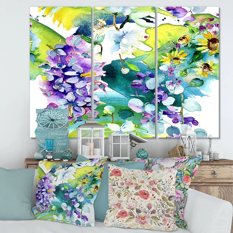 Designart - Bouquet of Wildflowers and Sunflowers