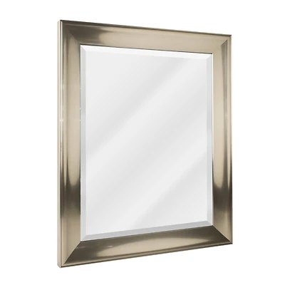 Head West Brushed Nickel Framed Beveled Accent Vanity Mirror