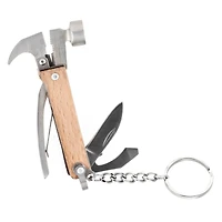 Kikkerland® Wooden Mini Hammer Keyring Tool