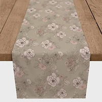 90" Intricate Floral Cotton Twill Runner