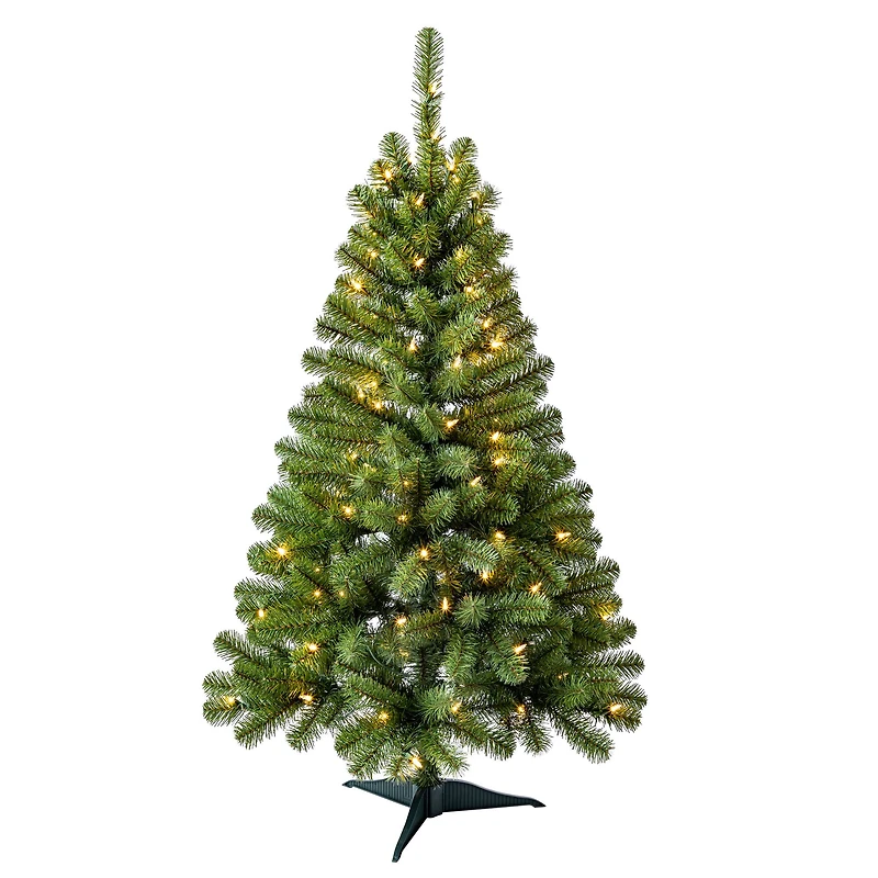 4ft. Pre-Lit Lakewood Spruce Artificial Christmas Tree, Warm White LED Lights by Ashland®