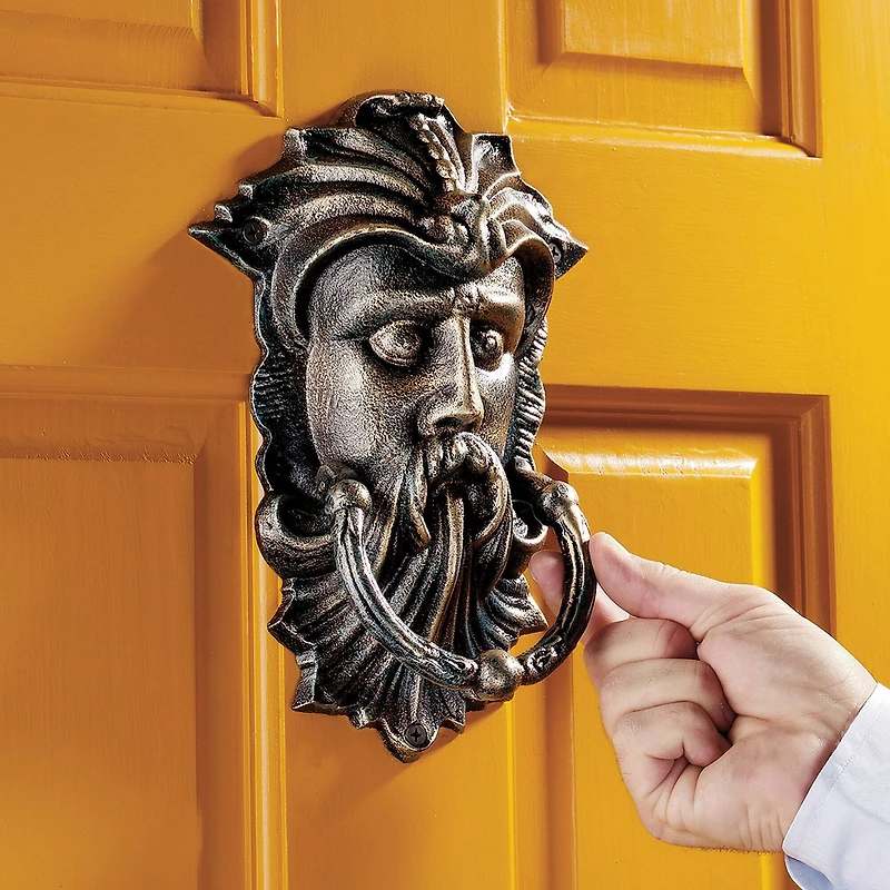 Design Toscano 10" Sutherland House Greenman Authentic Foundry Iron Door Knocker