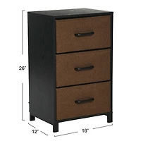 Household Essentials 26" 3-Drawer Dresser