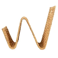 Hello Honey® Hand-Woven Water Hyacinth & Metal Magazine Storage Holder with Handle