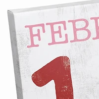 February Valentine's Date Canvas Wall Art