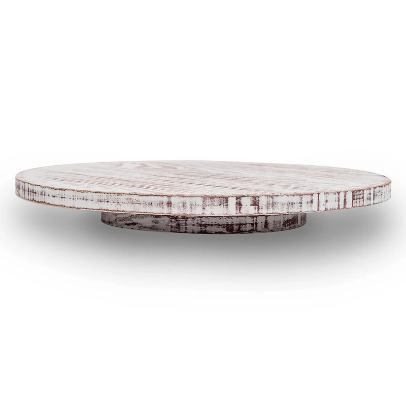 Mind Reader Brown Rustic Farmhouse Rotating Lazy Susan