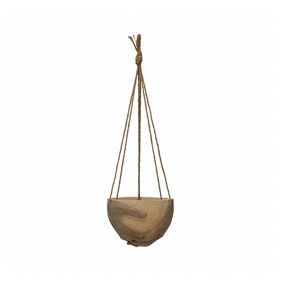 Hanging Hands Cement Planter with Jute Hanger