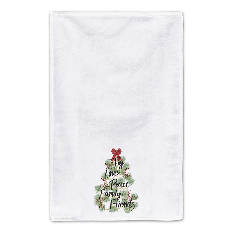 White Christmas Word Tree Tea Towel Set