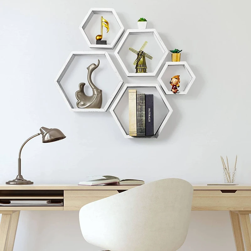 NEX™ Hexagon Floating Honeycomb Shelves Set
