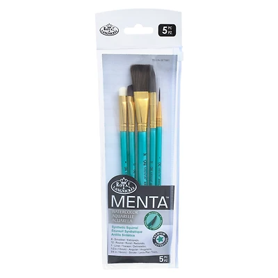 Royal & Langnickel® Menta™ Synthetic Squirrel Watercolor 5 Piece Brush Set