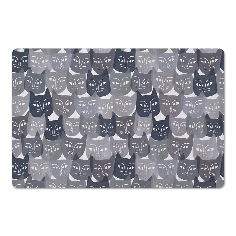 Cat Face Pattern 27" x 18" Floor Mat