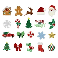Classic Christmas 20 Piece Iron-On & Adhesive Patch Set by Celebrate It™