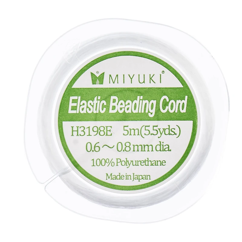 Miyuki® 0.7mm White Elastic Beading Cord, 5.5yd.