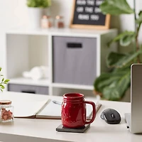 DII® Red Mason Jar Ceramic Mugs, 2ct.