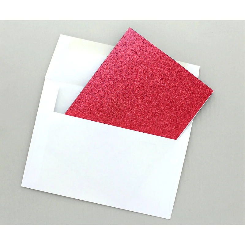 PA Paper™ Accents 4.25" x 5.5" Glitter Cards & Envelopes