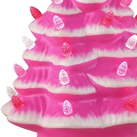 10" Hot Pink Miss Valentine Ceramic Tree