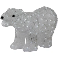 28" Lighted Commercial Grade Acrylic Polar Bear Christmas Display Decoration