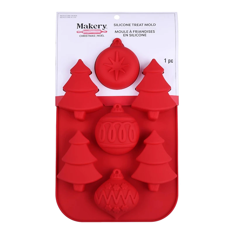 Christmas Trees & Ornaments Silicone Treat Mold by Makery™