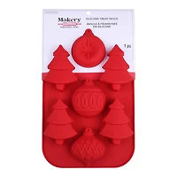Christmas Trees & Ornaments Silicone Treat Mold by Makery™