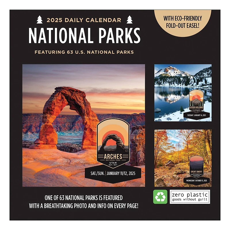 TF Publishing 2025 365 National Parks Daily Desktop Calendar