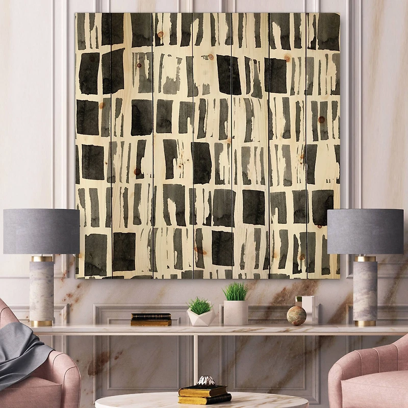 Designart - Abstract Monochrome Bricks