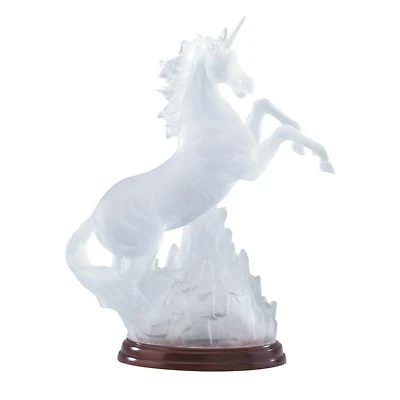Rainbow Light-Up Frosted Unicorn Figurine 7.25" x 4.75" x 10