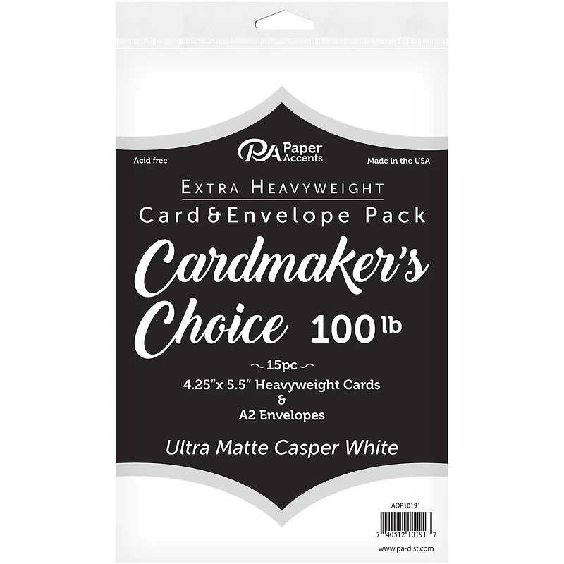 PA Paper™ Accents Cardmaker's Choice 100lb. Card & Envelope Pack