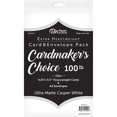 PA Paper™ Accents Cardmaker's Choice 100lb. Card & Envelope Pack