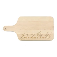 8" x 17" Our Daily Bread Maple Paddle Cutting Board