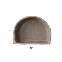 Hello Honey® Gray Paper Mache Half Moon Wall Shelf