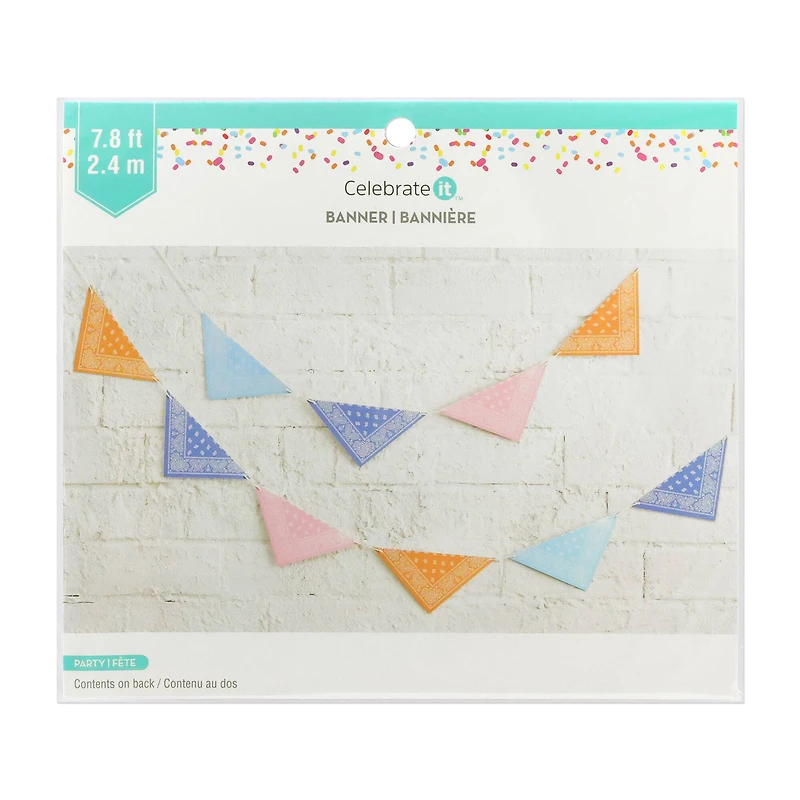 7.75ft. Bandana Party Banner by Celebrate It™