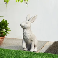 Glitzhome® 18" MGO Sitting Rabbit Garden Statue