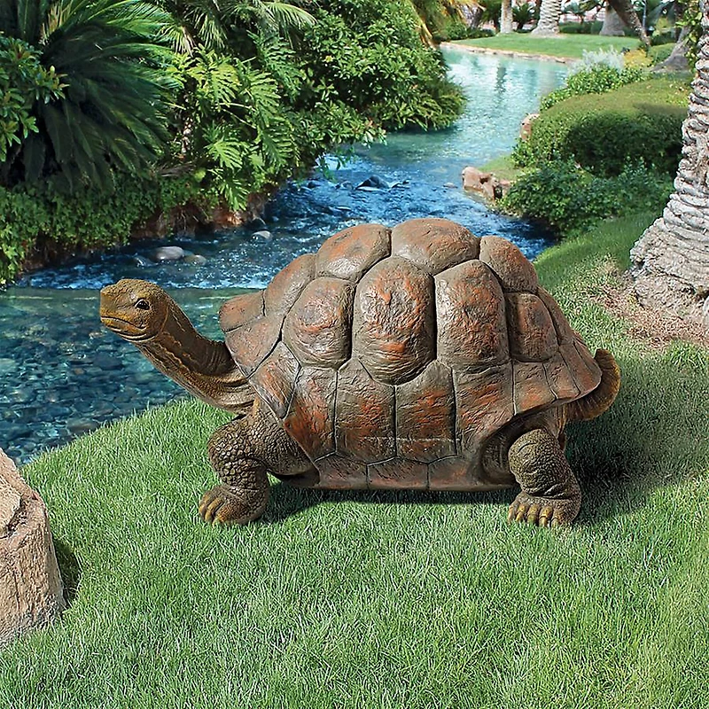 Design Toscano 26" Brown Tortoise Pond Statue