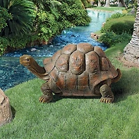 Design Toscano 26" Brown Tortoise Pond Statue