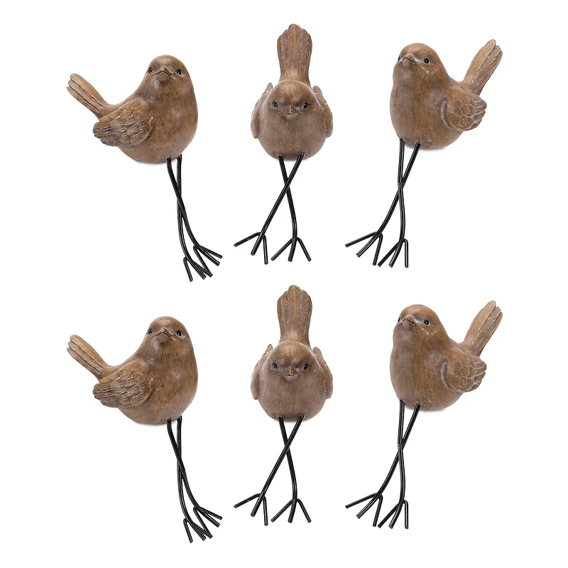 Etched Bird Shelf Sitter Set