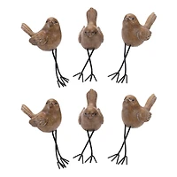 Etched Bird Shelf Sitter Set