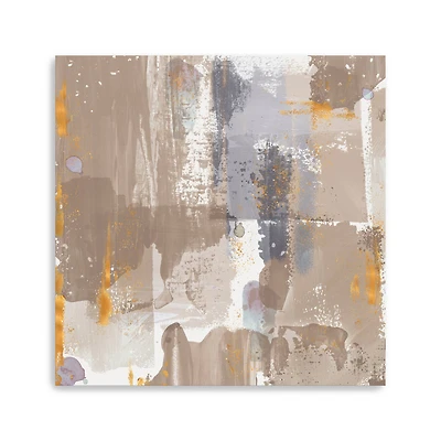 Icescape Abstract Grey Gold IV Canvas Giclee