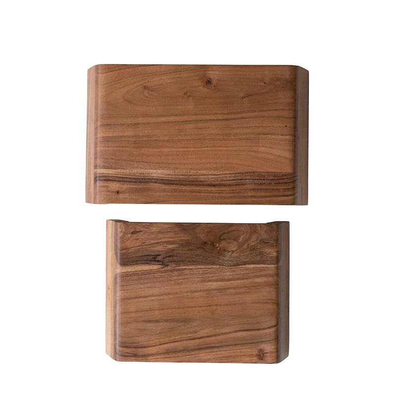 Hello Honey® Natural Acacia Wood Nesting Pedestals Set