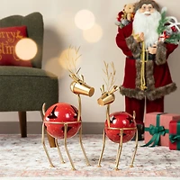 Glitzhome® Christmas Reindeer Bell Set