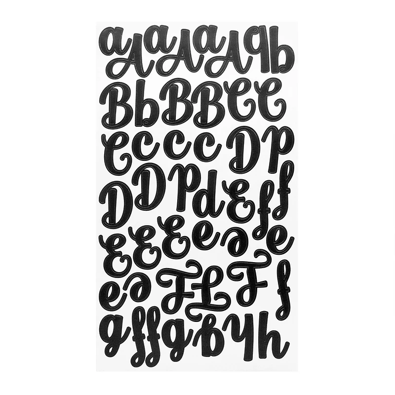 Black Script Alphabet Stickers by Recollections™