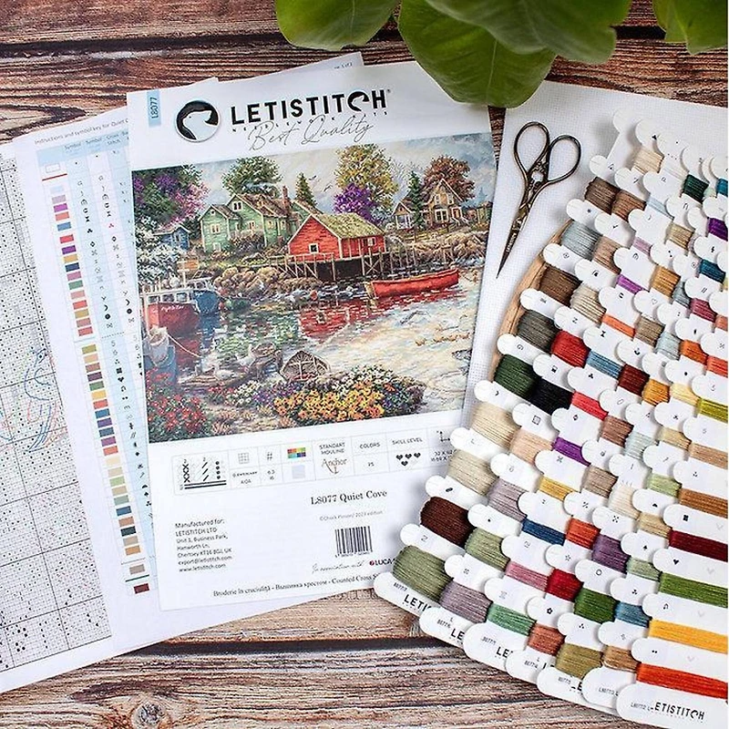 LetiStitch Quiet Cove Counted Cross Stitch Kit